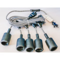 Outdoor String Lights 48FT with 24 Dropped Sockets Weatherproof Commercial Grade UL